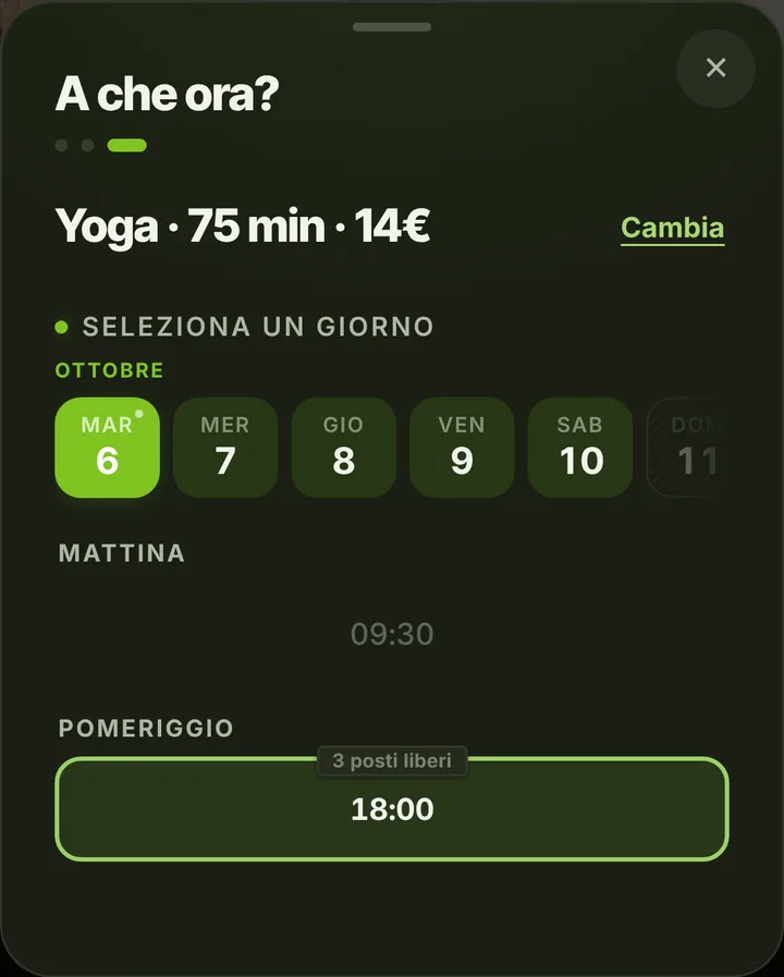 Gli orari liberi del giorno da Studio Respiro